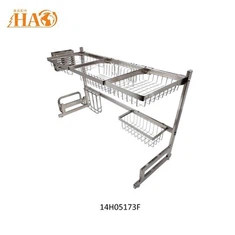 Estante de secado de platos SS304, escurridor de platos resistente, estante de secado para fregadero, estante de cocina